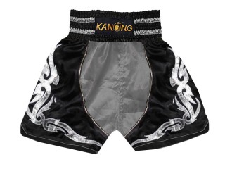 定制 拳擊褲 : KNBSH-202-銀色-黑色